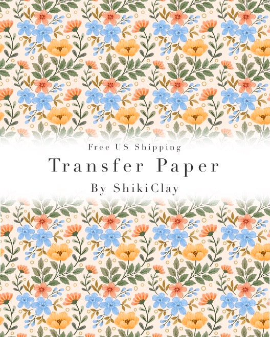  Floral Transfer Paper for Polymer Clay - Dacmern