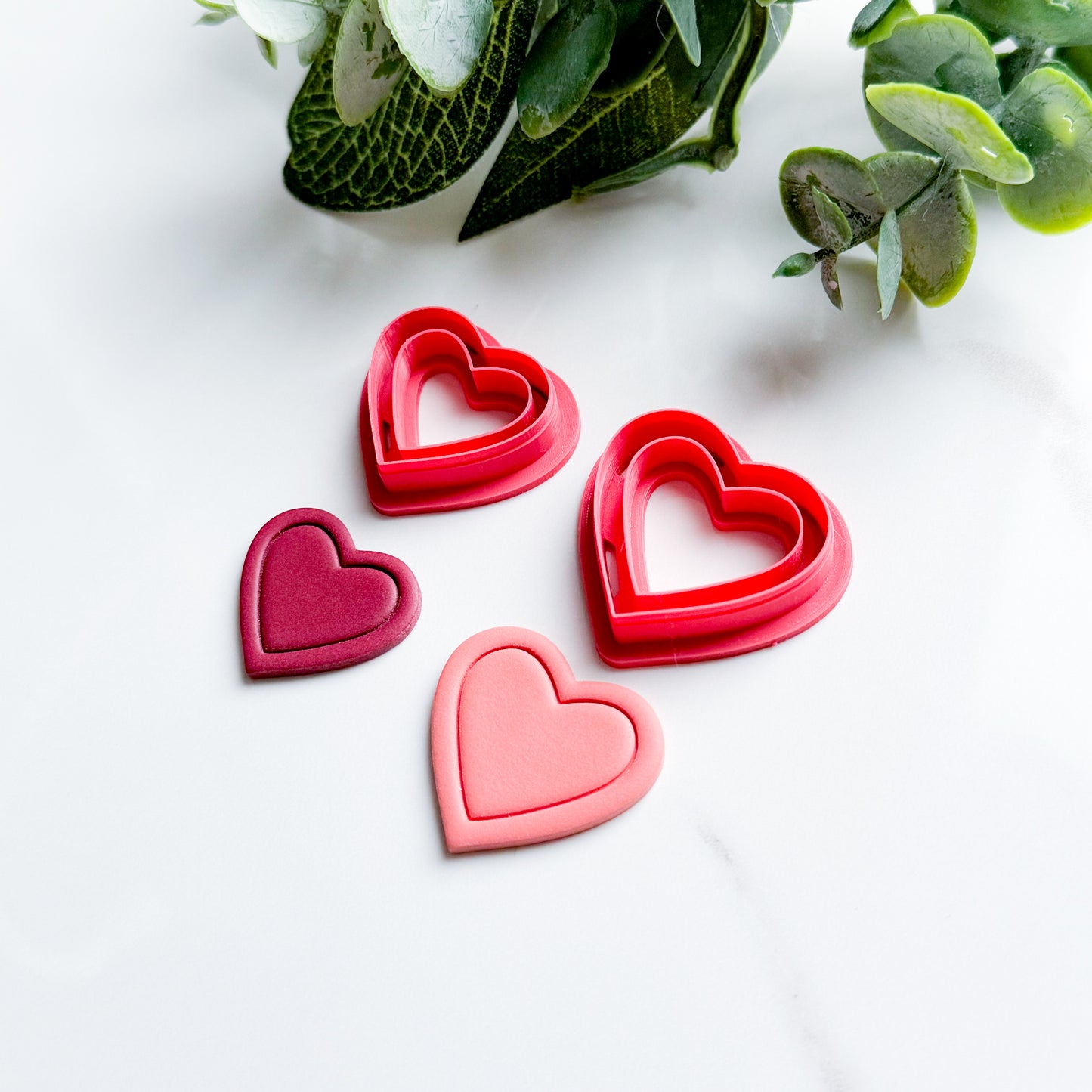 Imprinted Heart Polymer Clay Cutter