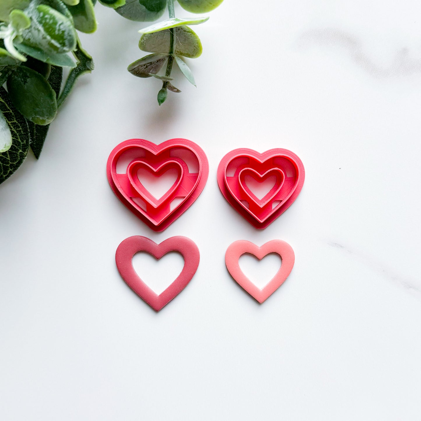 Thin Cut Heart Polymer Clay Cutter