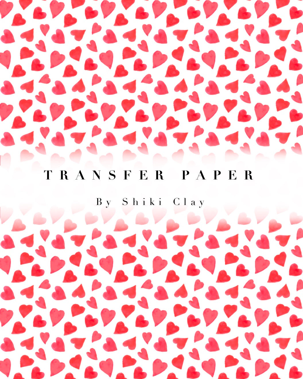 Transfer Paper #65 | polymer clay transfer sheet | Valentine