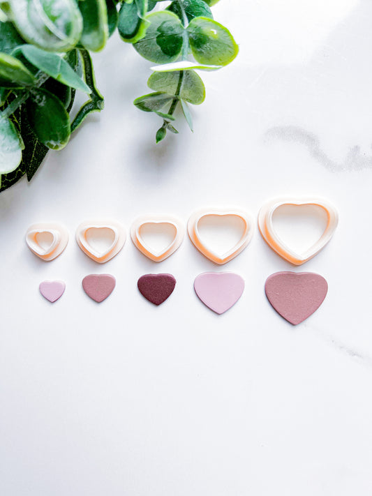 Wide Soft Heart Petal Clay Cutter