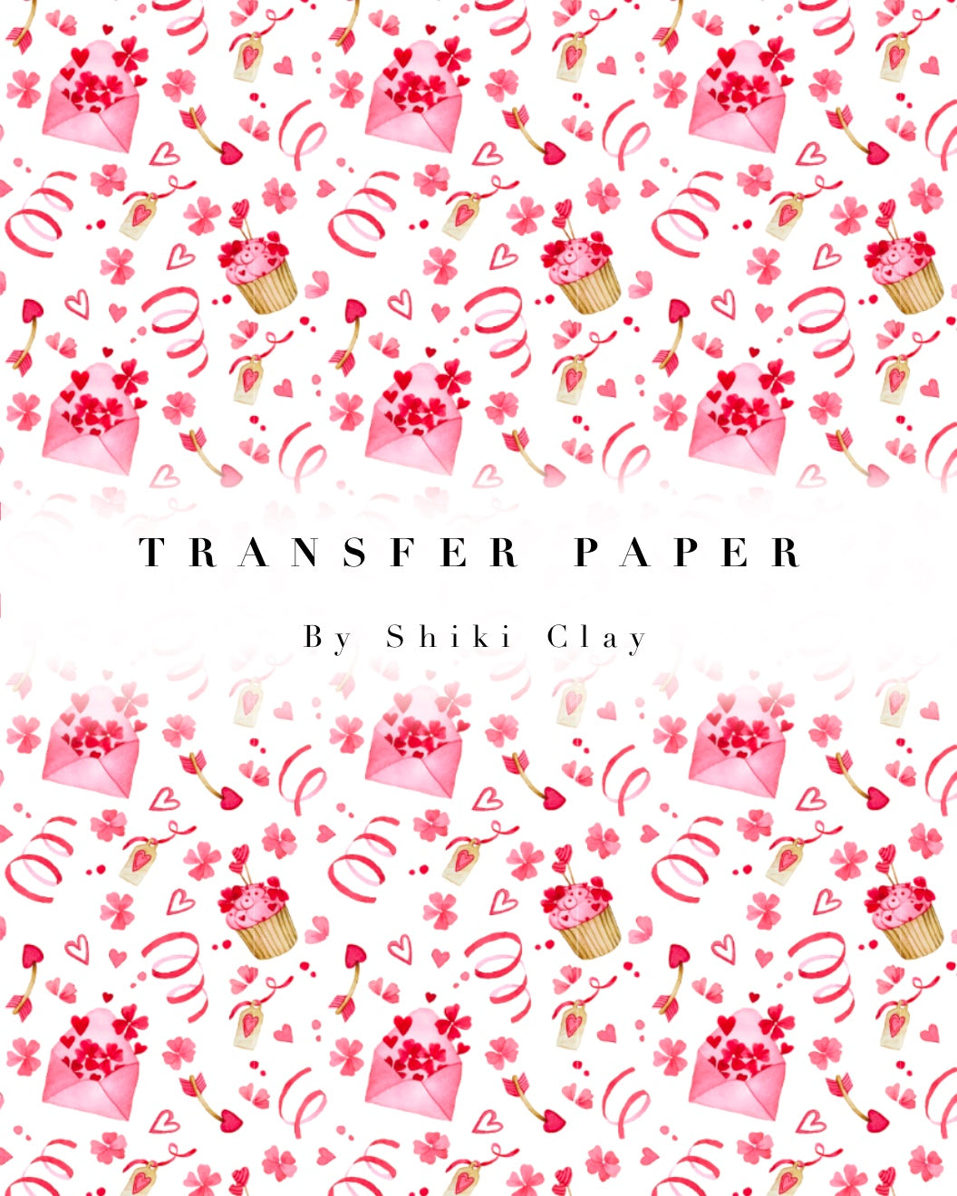 Transfer Paper #61 | polymer clay transfer sheet | Valentine