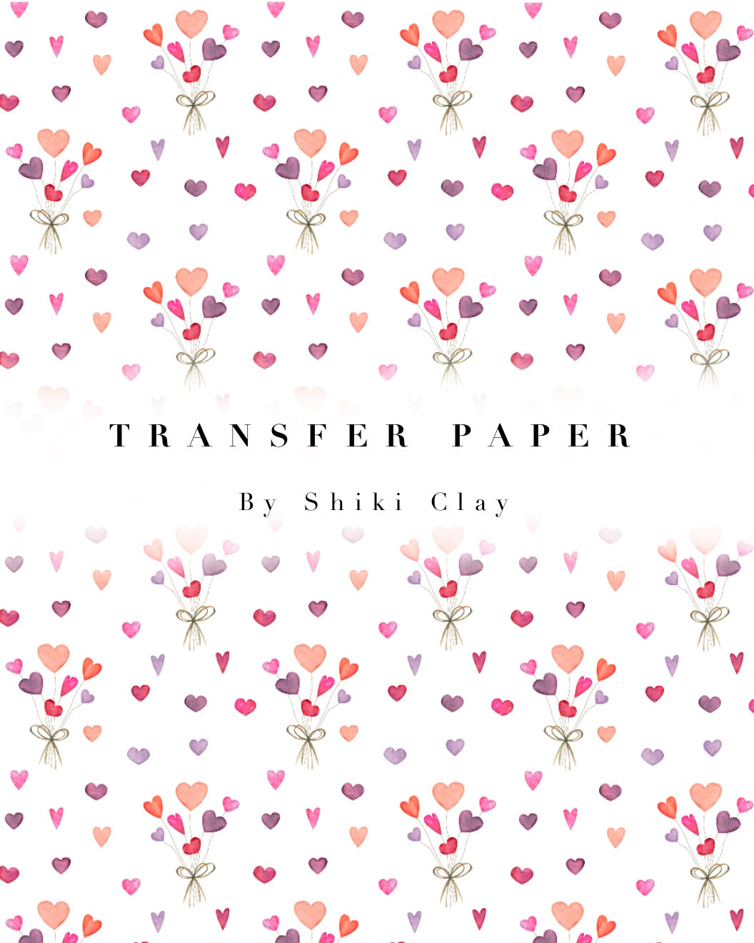 Transfer Paper #62 | polymer clay transfer sheet | Valentine