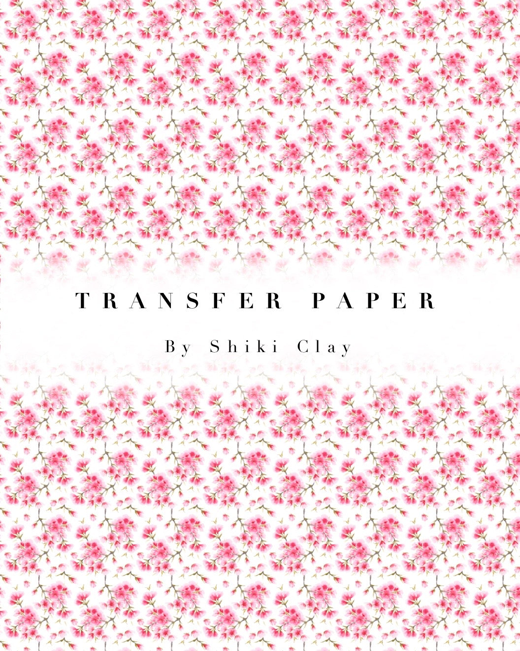 Transfer Paper #73 | polymer clay transfer sheet | Spring