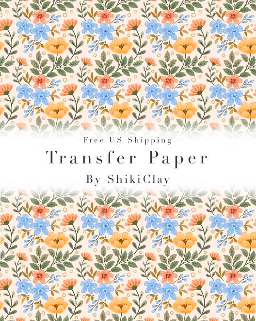 Transfer Paper #8 | polymer clay transfer sheet